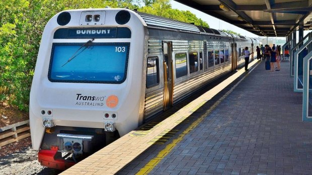 The Australind service from Perth to Bunbury.