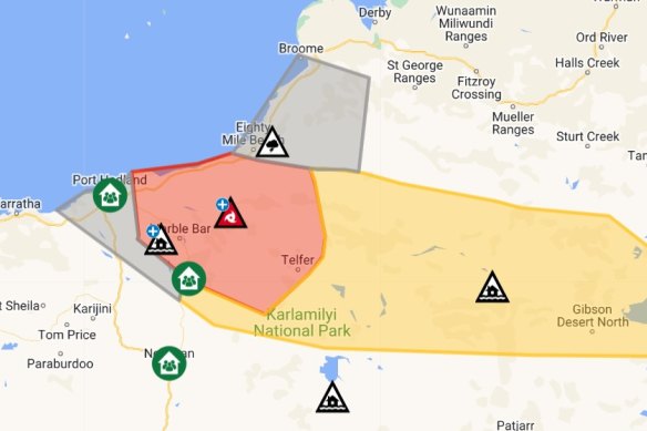 Windy.com - 🌀UPDATE: #CycloneIlsa has made landfall near Port Hedland, in  Western Australia. Cyclone is now slowly downgrading. #PortHedland #WX  #westernaustralia LIVE satellite imagery & Hurricane tracker 