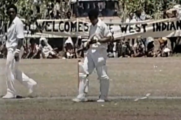 The Windies were welcomed by PNG fans. 