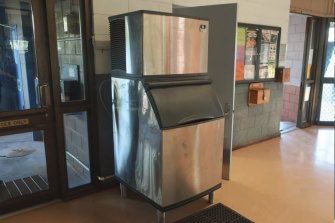 Ice machines like the ones found at crib rooms on mine sites and footy clubs are available for prisoners who can fill up small plastic bags to stay cool with before the cubes melt.