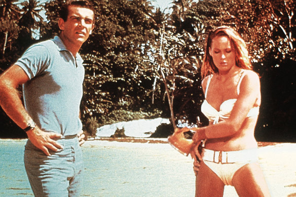 Sean Connery and Ursula Andress in Dr No.