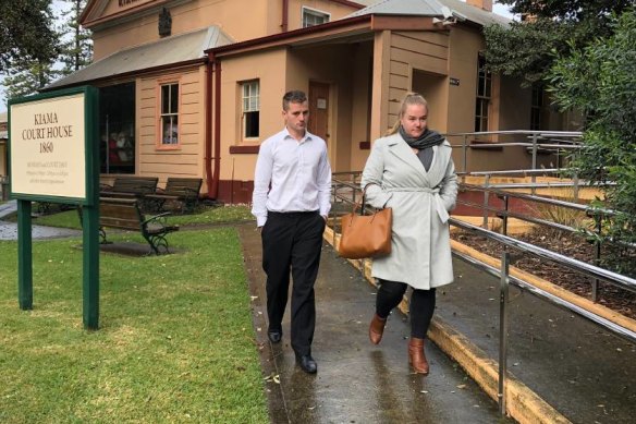 Thomas Harris leaves Kiama Local Court after being sentenced on Tuesday.