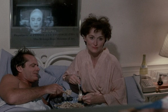 Jack Nicholson and Meryl Streep in the movie Heartburn. 