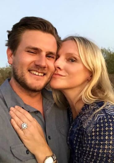 Brandon and Laura got engaged at a kangaroo sanctuary in Alice Springs.