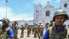 Sri Lankan Army soldiers secure the area around St. Anthony Shrine after a blast in Colombo, Sri Lanka, Sunday, April 21, 2019. More than hundred were killed and hundreds more hospitalized with injuries from eight blasts that rocked churches and hotels in and just outside of Sri Lanka's capital on Easter Sunday, officials said, the worst violence to hit the South Asian country since its civil war ended a decade ago. (AP Photo/Chamila Karunarathne)