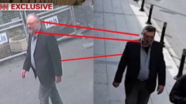 It's believed a 'body double', right, dressed in Khashoggi's clothes and walked around Istanbul after his death.