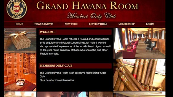 The Grand Havana Room bills itself online as a members only cigar club.