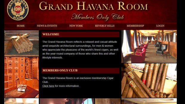 The Grand Havana Room bills itself online as a members only cigar club.