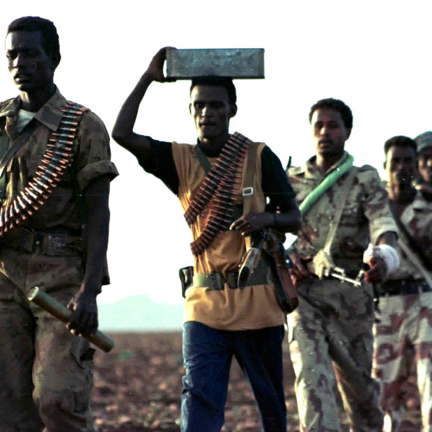 Eritrean soldiers in 1998, as the unresolved border conflict with Ethiopia turned again to open warfare between the two countries.