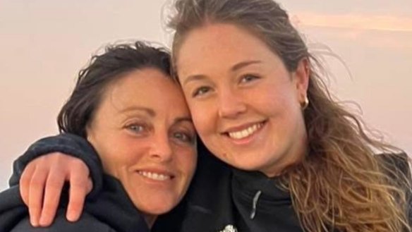 Kathleen Kirby, left, with her daughter Audrey Griffin.