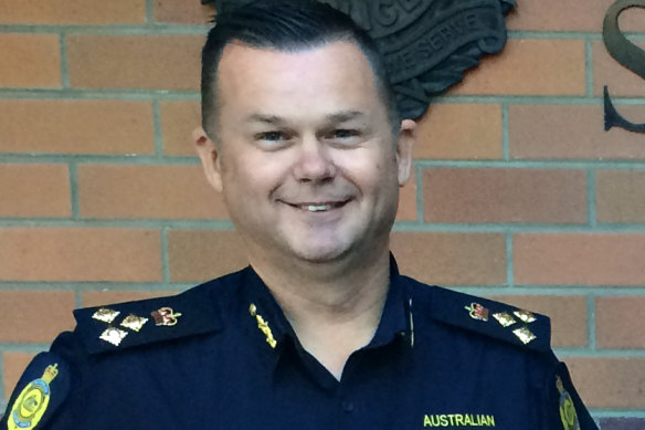 Matt Stock during his time as an Australian Border Force commander.