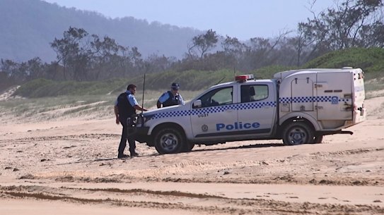 Police in Coffs Harbour have established a crime scene on a beach near Mylestom after a human leg was found.