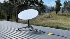 Michael Tiyce’s Starlink satellite dish in the Southern Highlands.