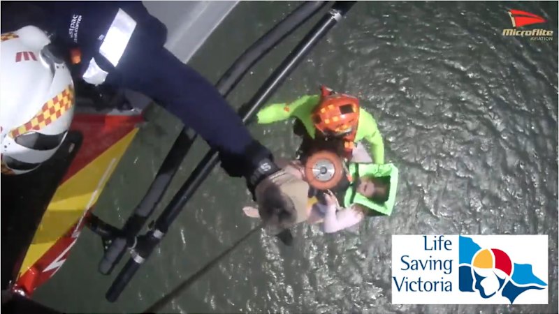 Paddleboarders saved after being swept across Port Phillip Bay