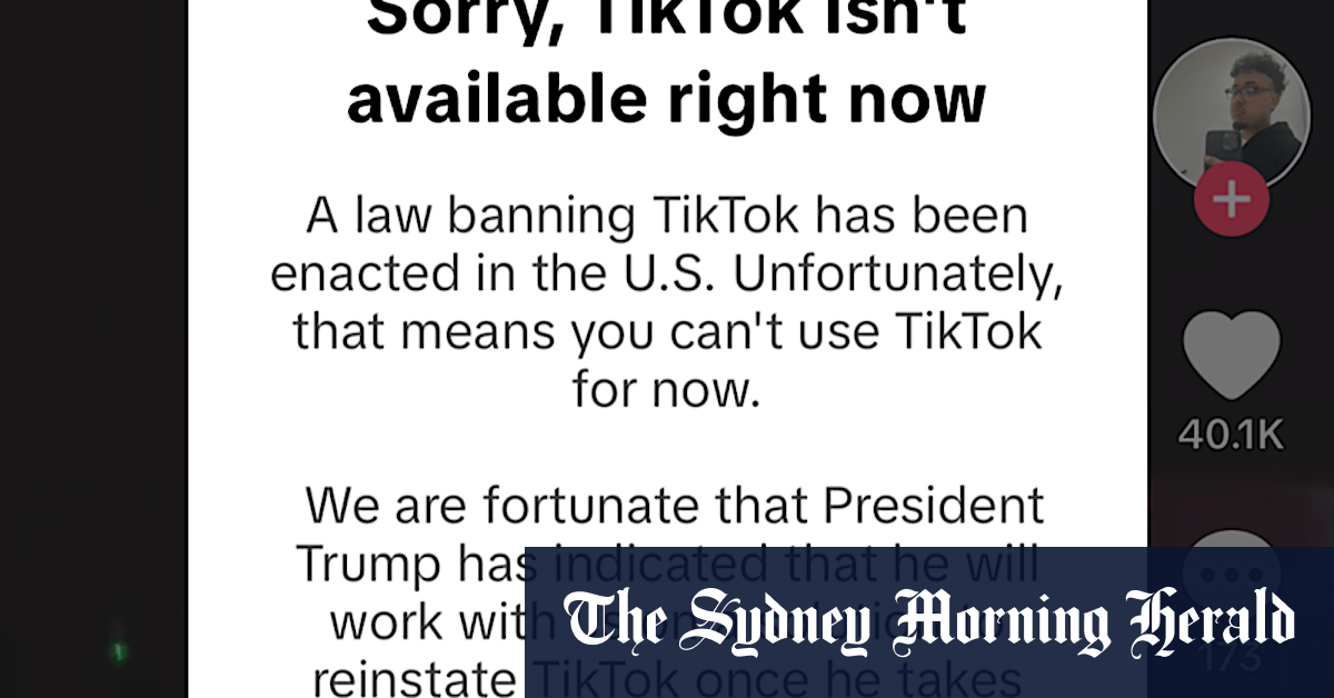 米国のTikTokユーザー、禁止前にアプリ閉鎖でロックアウト