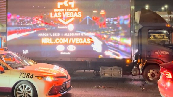 The NRL covered plenty of ground - and trucks- in Las Vegas.