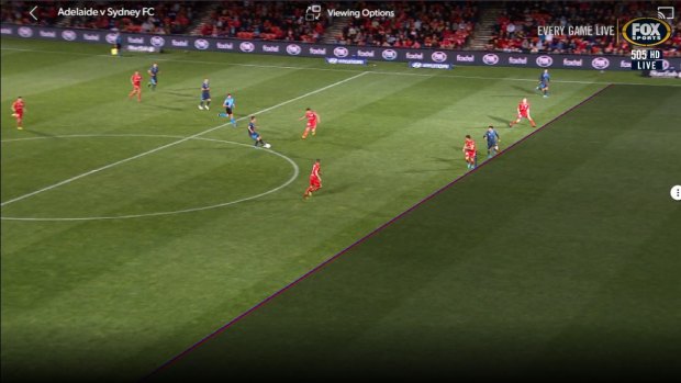 Hawk-Ire: Sydney FC's Kosta Barbarouses had this goal disallowed for offside. 
