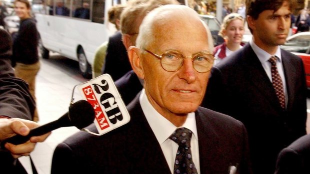 HIH founder Ray Williams attends the royal commission into the collapse of the insurance giant in 2002.
