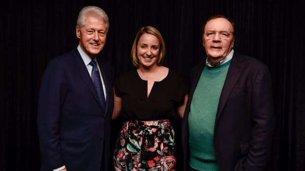 Bill Clinton, Candice Fox and James Patterson. No sign of the secret service.