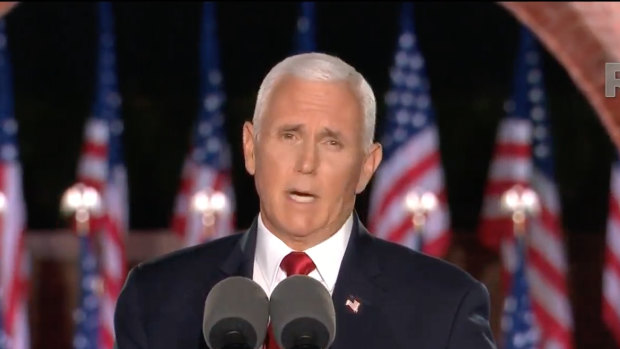 Mike Pence accepting the nomination for vice president.