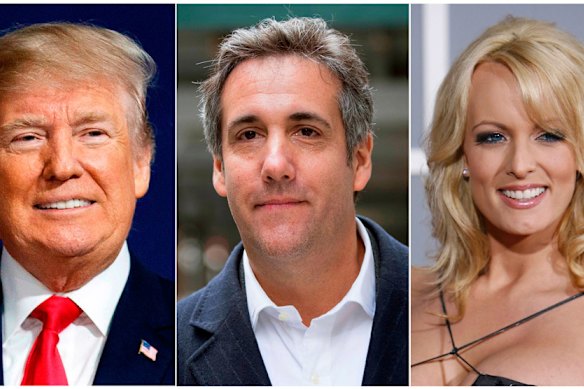 Cohen was the middleman who paid $US130,000 to porn star Stormy Daniels to buy her silence about her alleged tryst with Trump before the election.