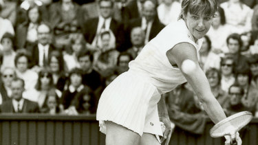 Margaret Court at Wimbledon in 1970.