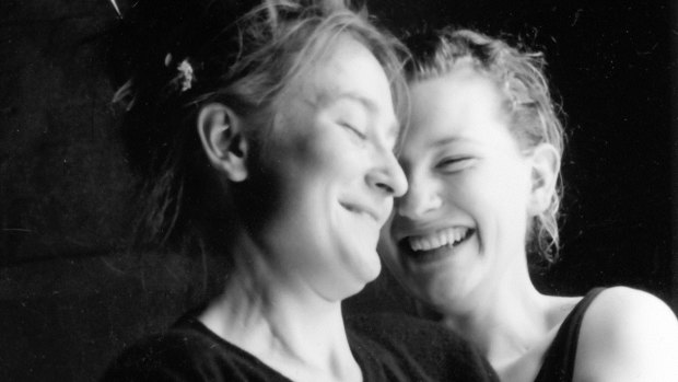Caroline Lee and Cate Blanchett in The Woodbox at La Mama theatre in Melbourne, 1989. Lee and Blanchett co-wrote and performed the play.

