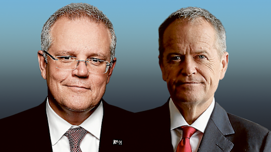 Battling for your vote: Scott Morrison and Bill Shorten. 