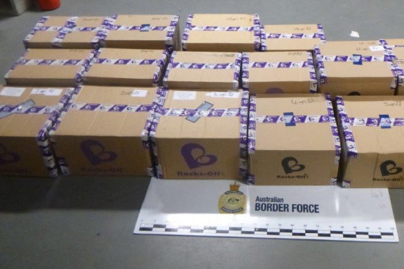 Police examined the 21 boxes of sex toys. 