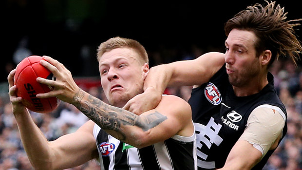 There were ugly scenes in the crowd at last week's Collingwood-Carlton match.