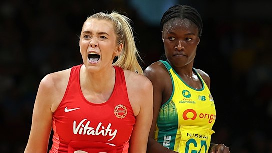 England star Helen Housby was fired up during a rare Roses win over the Diamonds in Australia.