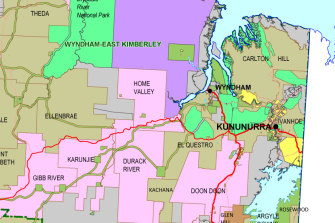 Kachana Station is a small pastoral lease, about 77,500 hectares in size, located south west from the East Kimberley town of Kununurra.