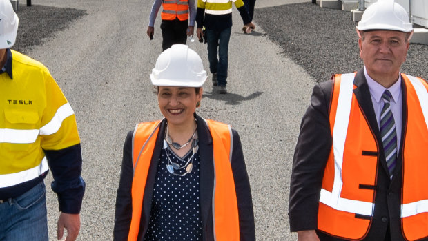 Energy Minister Lily D’Ambrosio was in Moorabool to flick the switch on Victoria’s Big Battery.