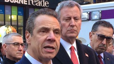 New York Governor Andrew Cuomo, left, and New York City Mayor Bill de Blasio.