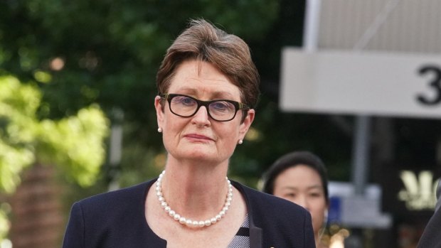 Commonwealth Bank of Australia chair Catherine Livingstone outside the royal banking commission.