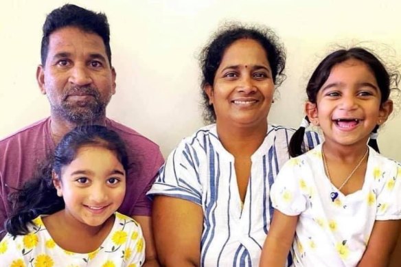 Nades and Priya Murugappan with their daughters Kopica and Tharnicaa. 