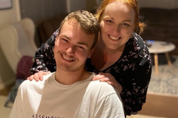 Brayden with his sister Shayne. He had reported feeling unwell but nothing, his mum Stacey said, that rang alarm bells.