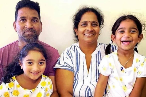 Nades and Priya Murugappan with their daughters Kopika and Tharnicaa. 