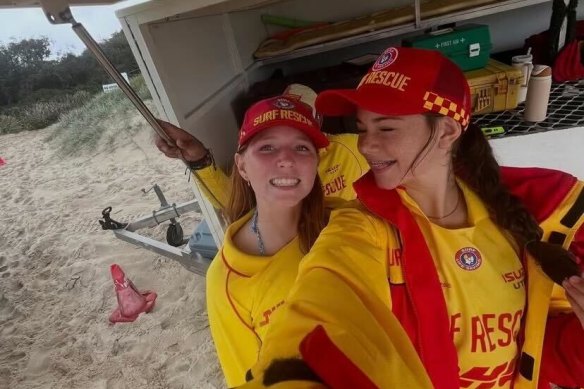Charlize Zmuda (left) loved the beach and had been a member of the lifesaving club since she was a young girl.