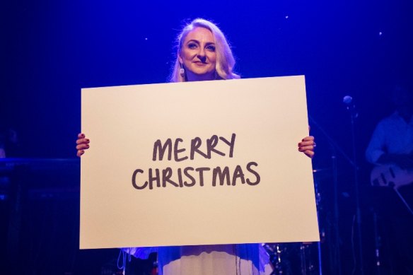 Christmas is all around us: Naomi Price in the musical tribute <i>Christmas Actually</i>.