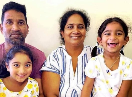 Nades and Priya Murugappan with their daughters Kopika and Tharnicaa. 