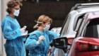 An âin carâ Coronavirus testing clinic in Mona Vale.
Photo Nick Moir 7 April 2020