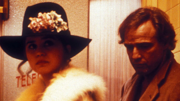 Marlon Brando and Maria Schneider in Last Tango in Paris.