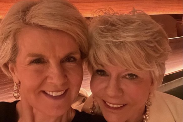 Besties in the Big Apple: Julie Bishop and heiress Rhonda Wyllie.