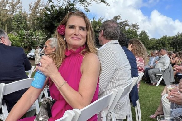 Brown’s good friend Brooke Shields at the wedding.