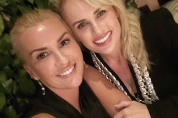 Rebel Wilson poses with new girlfriend, Ramona Agruma. 