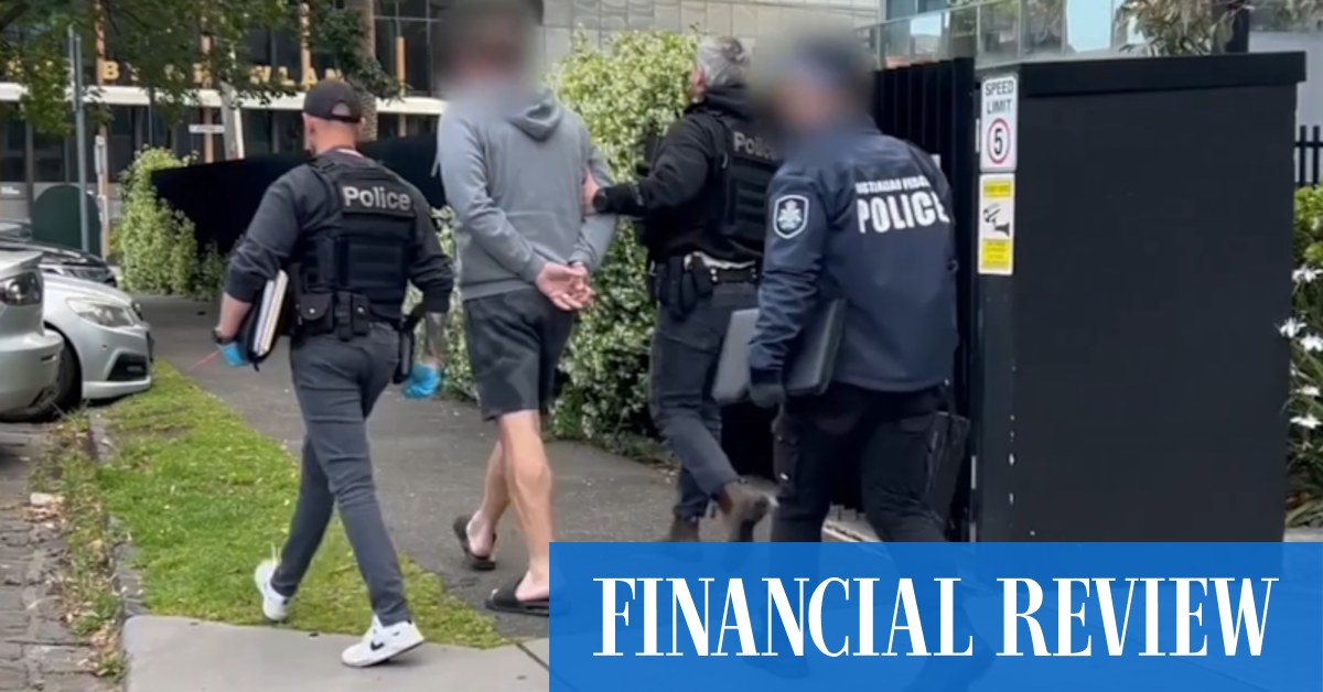 Police arrested the former CFMEU boss and charged him in connection with allegedly threatening emails.