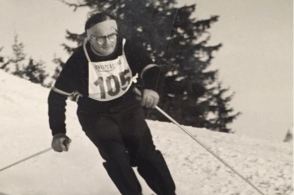 Frank Prihoda competes at the 1956 Winter Olympics in Italy. 