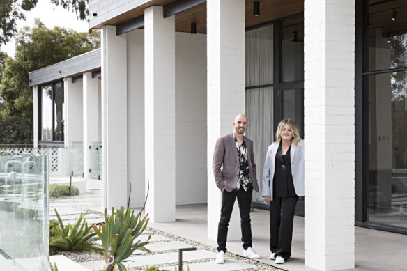Interior designer and project manager Erica George and electrician and foreman Damon McKinnon renovated a mid-century home in Templestowe.