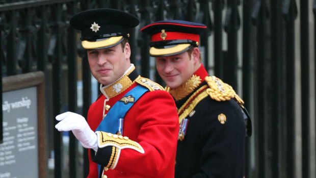 Prince Harry was his brother's best man and Prince William returned the favour.